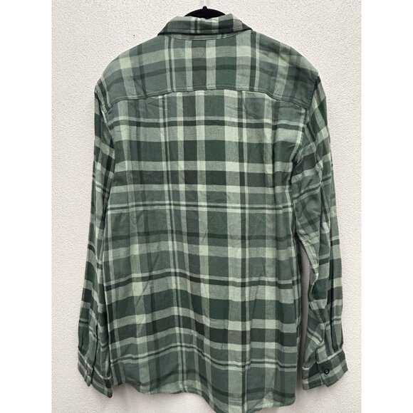 TELLURIDE Clothing Co Reversible Mens Flannel Medium Plaid Green Fall Lumberjack - Picture 3 of 8